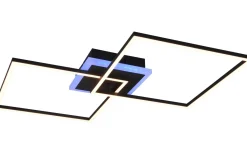 Arribo Plafond LED fyrkantig mattsvart RGBW