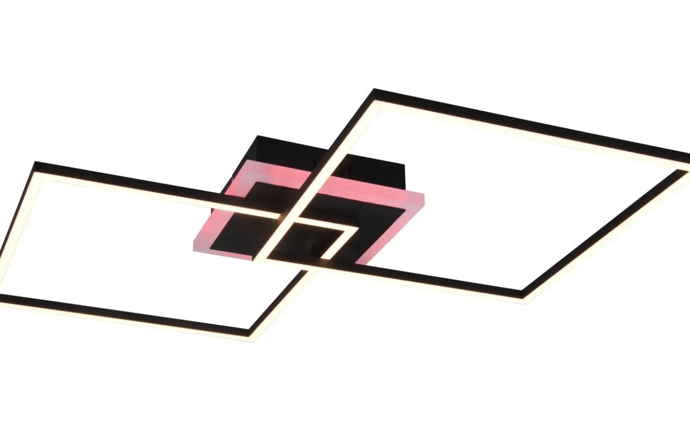 Arribo Plafond LED fyrkantig mattsvart RGBW