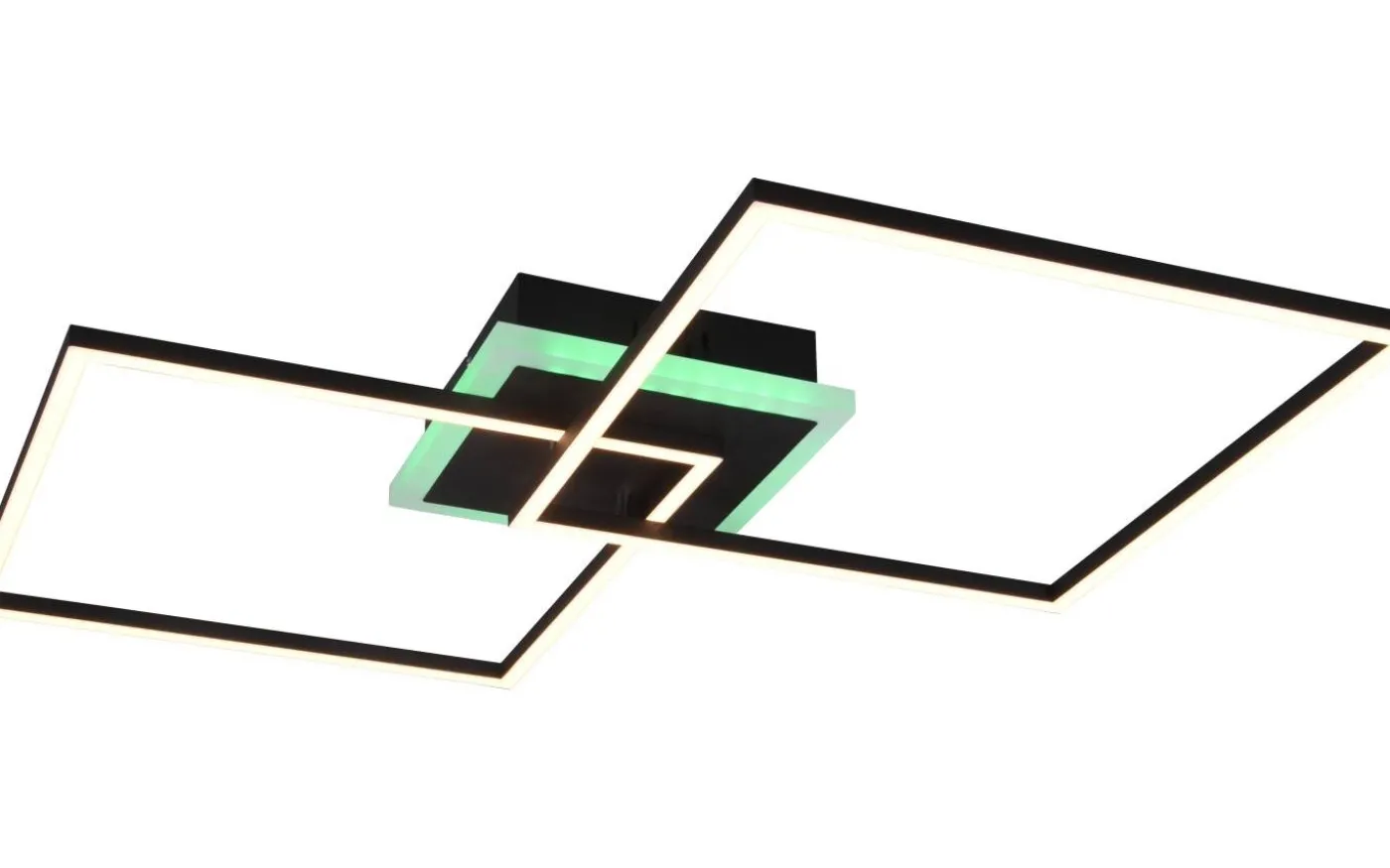 Arribo Plafond LED fyrkantig mattsvart RGBW