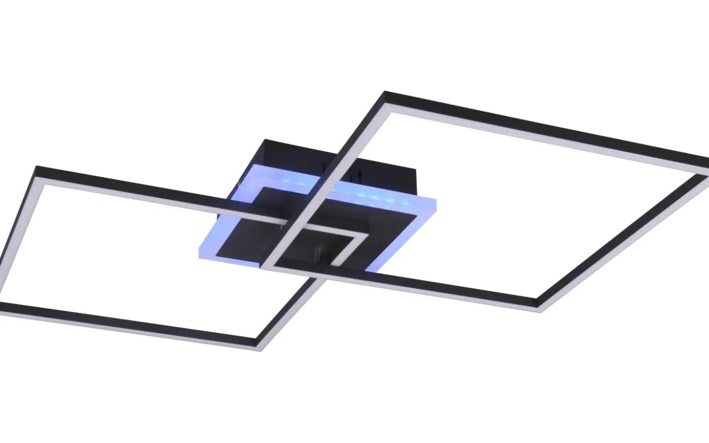 Arribo Plafond LED fyrkantig mattsvart RGBW