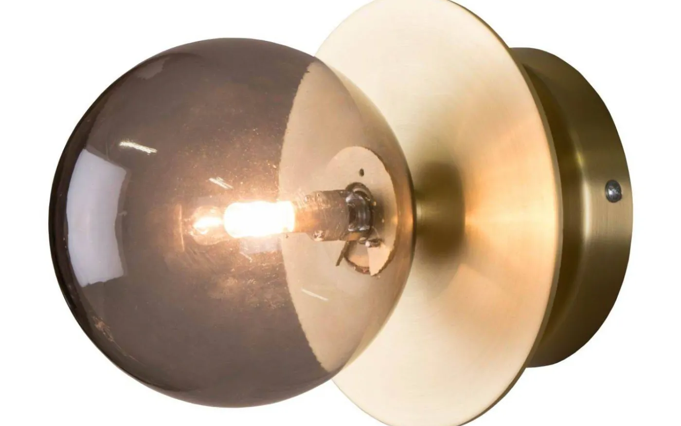 Art Deco Badrumslampa Mässing/Rök IP44