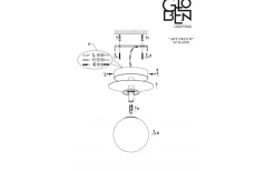 Art Deco Badrumslampa Mässing/Rök IP44