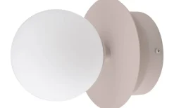 Art Deco Vägglampa/Plafond 16cm IP44 Mud/Vit