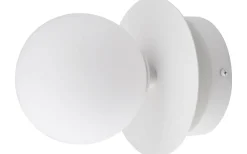 Art Deco Vägglampa/Plafond 16cm IP44 Vit