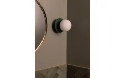 Art Deco Vägglampa/Plafond Grön/Vit IP44