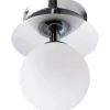 Art Deco Vägglampa/Plafond Krom/Vit IP44