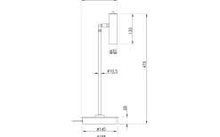 Artic Skrivbordslampa 52cm LED 6W 3000K Matt Mässing