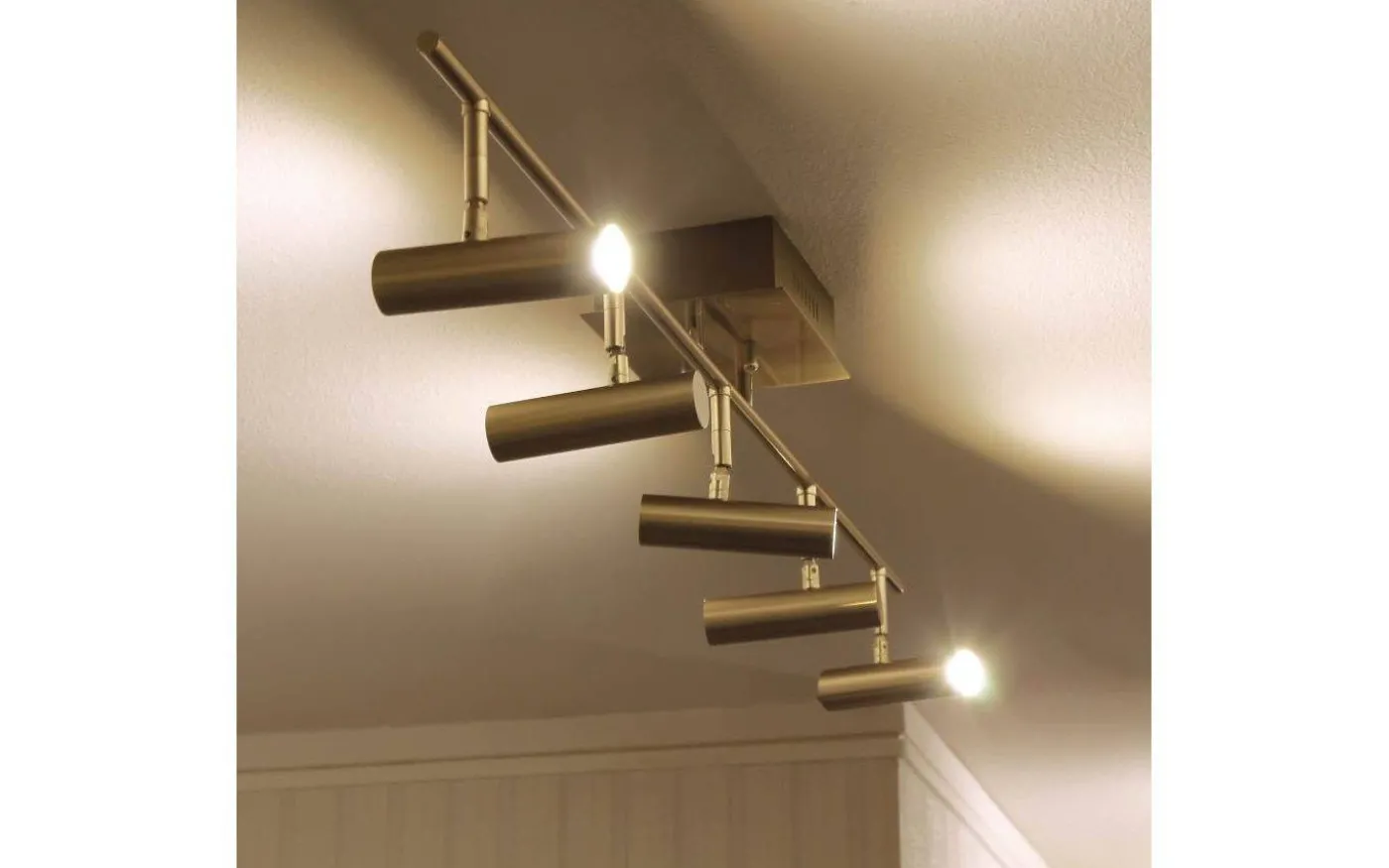 Artic Takspotlight 106cm LED 5x6W 3000K Matt Mässing