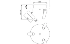 Artic Takspotlight 30cm LED 3x6W 3000K Vit/Krom