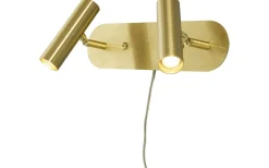 Artic Vägglampa Dubbel 30cm LED 2x6W 3000K Matt Mässing