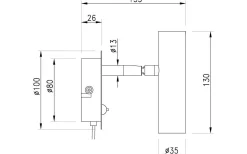 Artic Vägglampa LED 6W 3000K Mässing