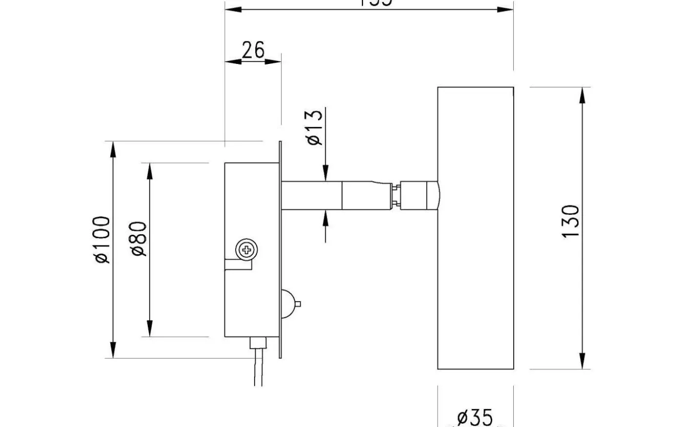 Artic Vägglampa LED 6W 3000K Mässing