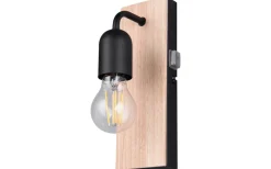 Arturo H2O Vägglampa 1-del E27 trä/matt svart IP44