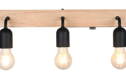 Arturo H2O Vägglampa 3-delad E27 trä/matt svart IP44