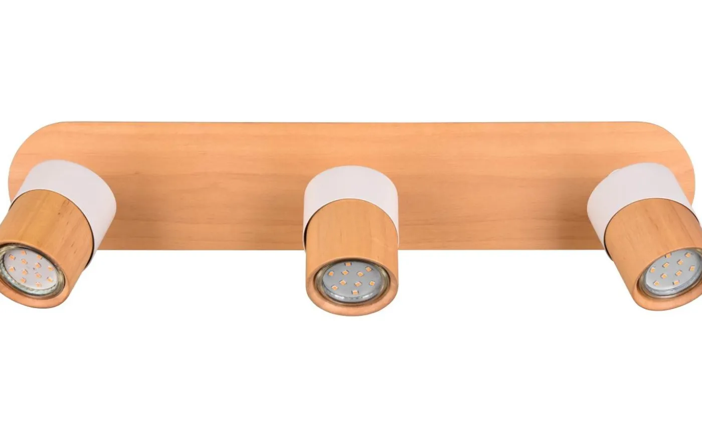 Aruni Spotlight 3-delad GU10 trä/matt vit