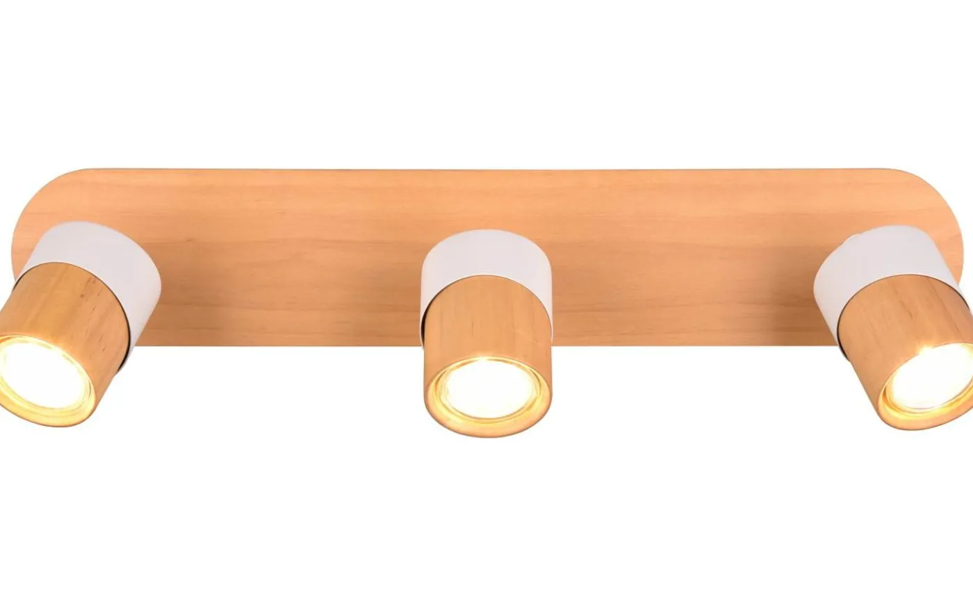 Aruni Spotlight 3-delad GU10 trä/matt vit