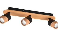 Aruni Spotlight 3-delad GU10 trä/matt svart