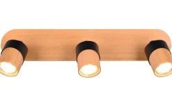 Aruni Spotlight 3-delad GU10 trä/matt svart