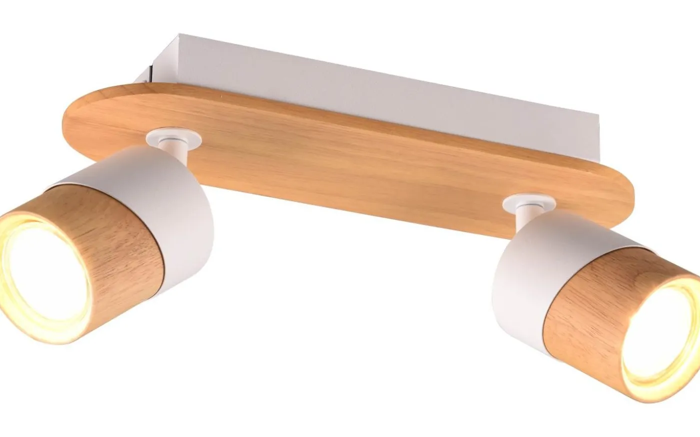 Aruni Spotlight 2-delat GU10 trä/mattvit