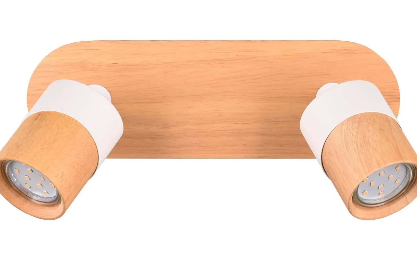 Aruni Spotlight 2-delat GU10 trä/mattvit