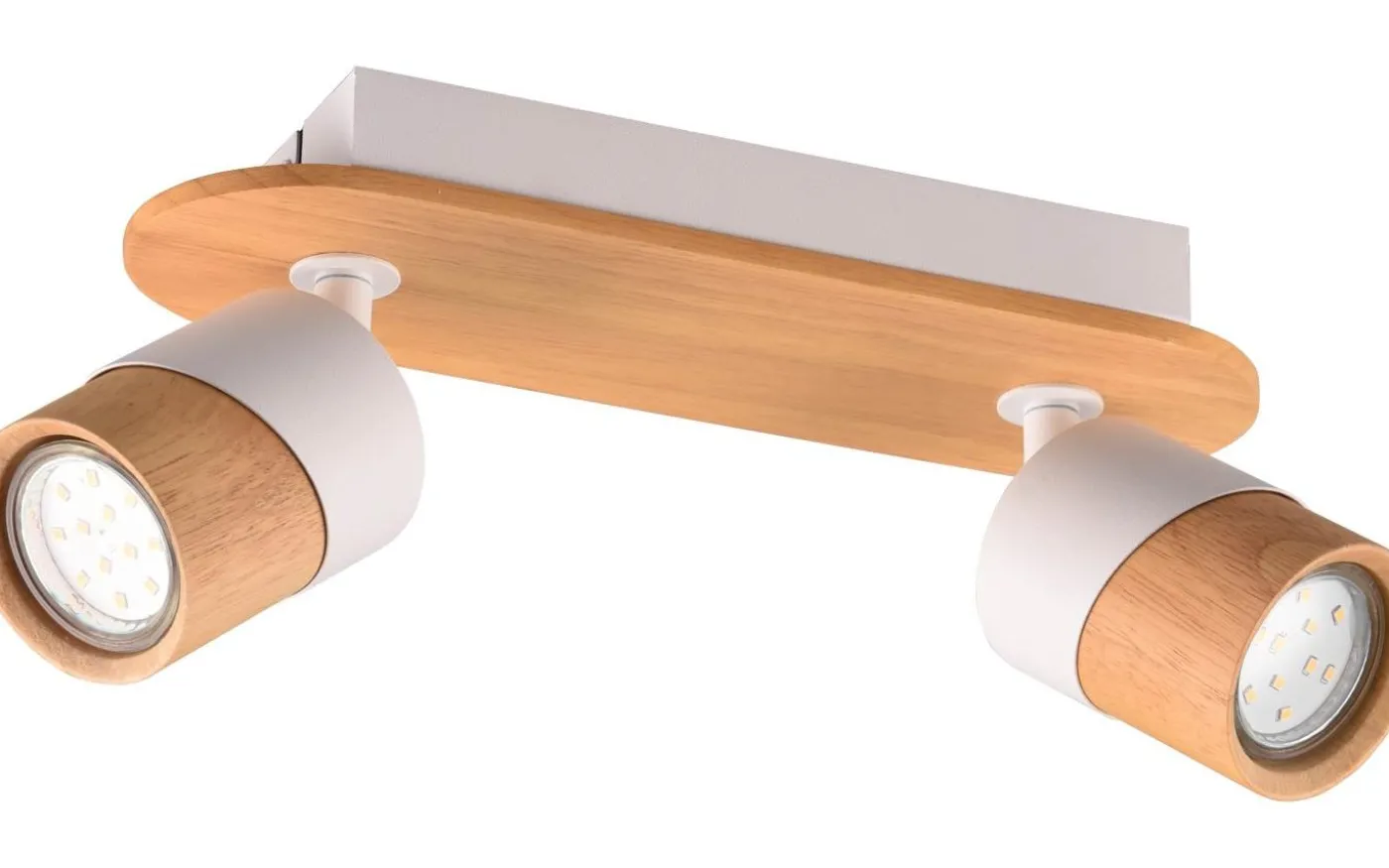 Aruni Spotlight 2-delat GU10 trä/mattvit