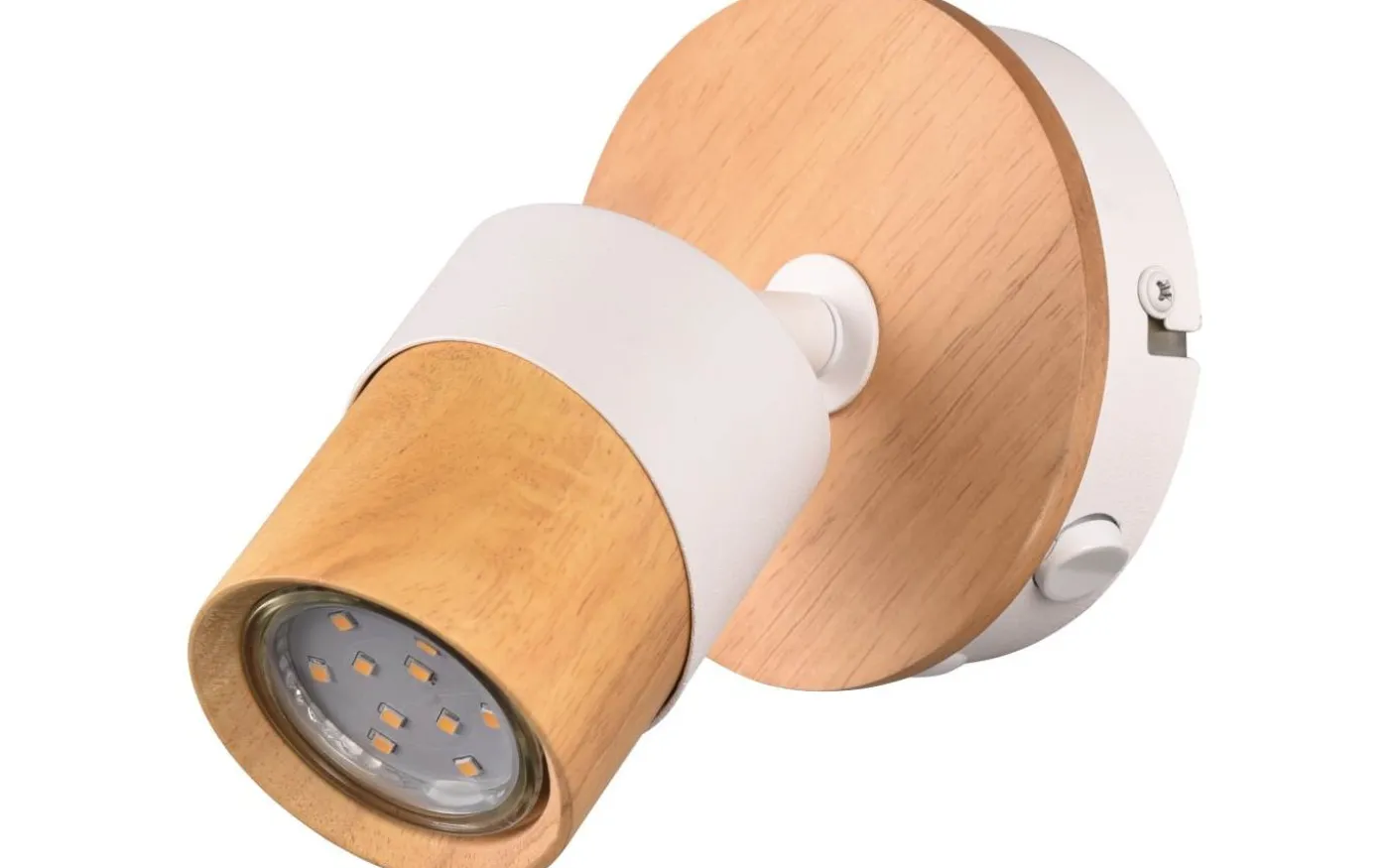 Aruni Spotlight GU10 trä/matt vit