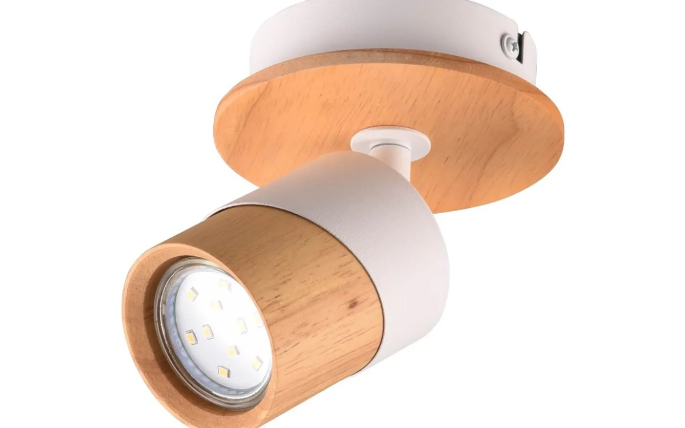 Aruni Spotlight GU10 trä/matt vit