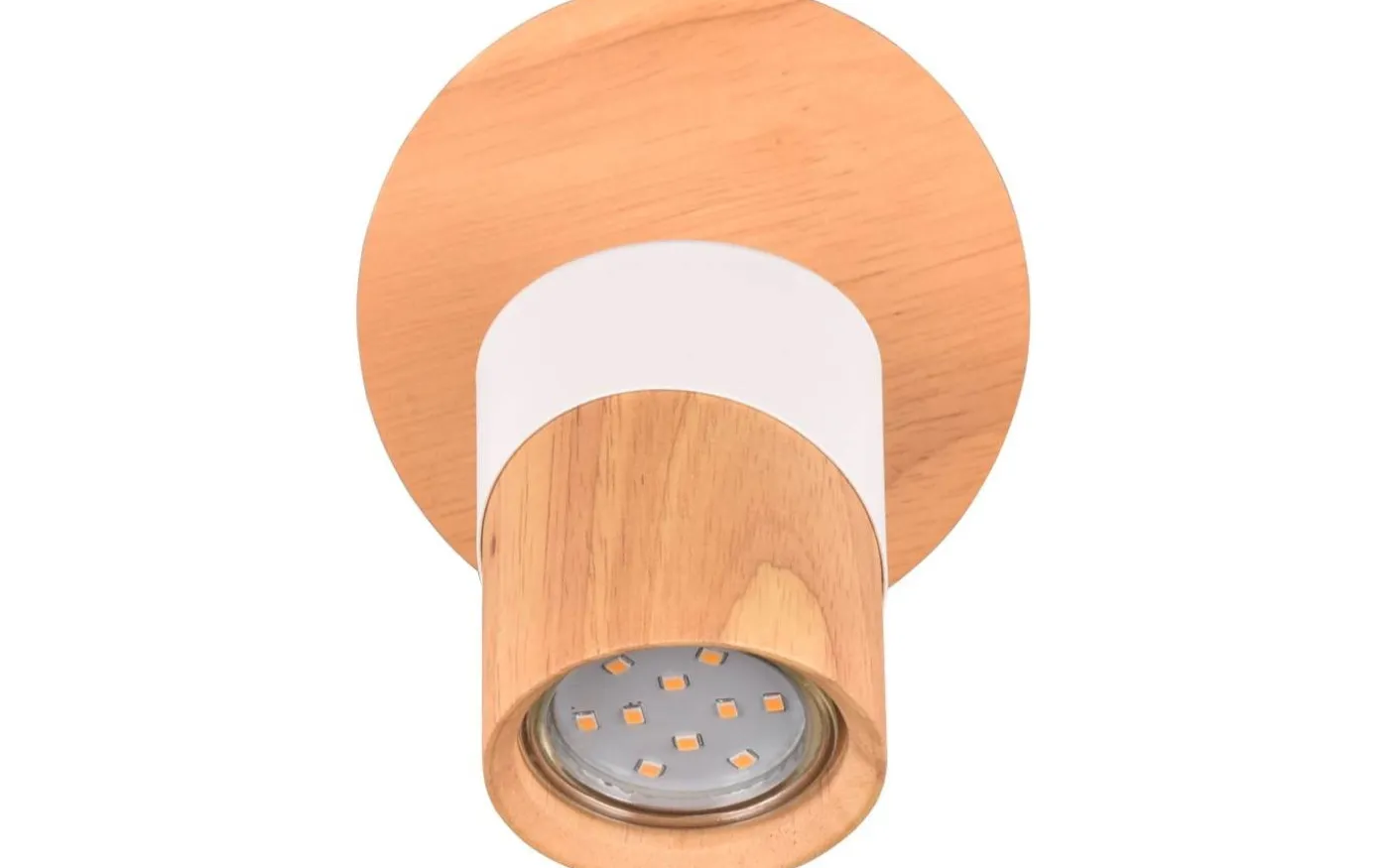 Aruni Spotlight GU10 trä/matt vit