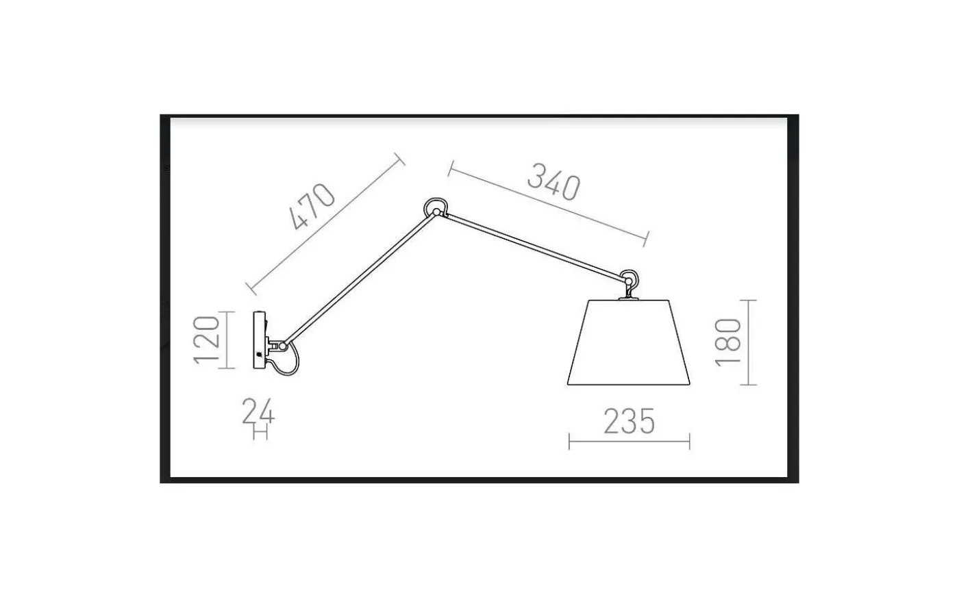 Ashley Vägglampa Vit/Krom E27