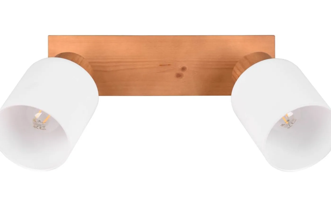 Assam Spotlight 2-delad E14 trä/vit