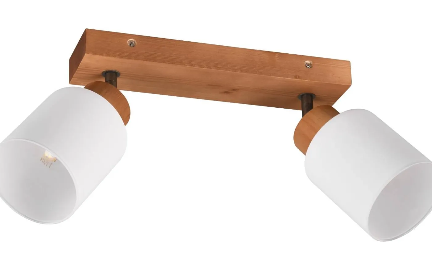 Assam Spotlight 2-delad E14 trä/vit