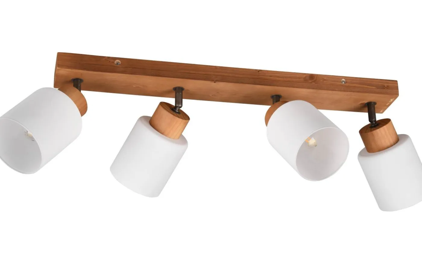 Assam Spotlight 4-delad E14 trä/vit