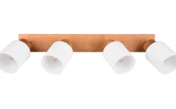 Assam Spotlight 4-delad E14 trä/vit