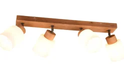Assam Spotlight 4-delad E14 trä/vit