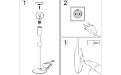 Astrid Lampfot 41cm E14 Krom