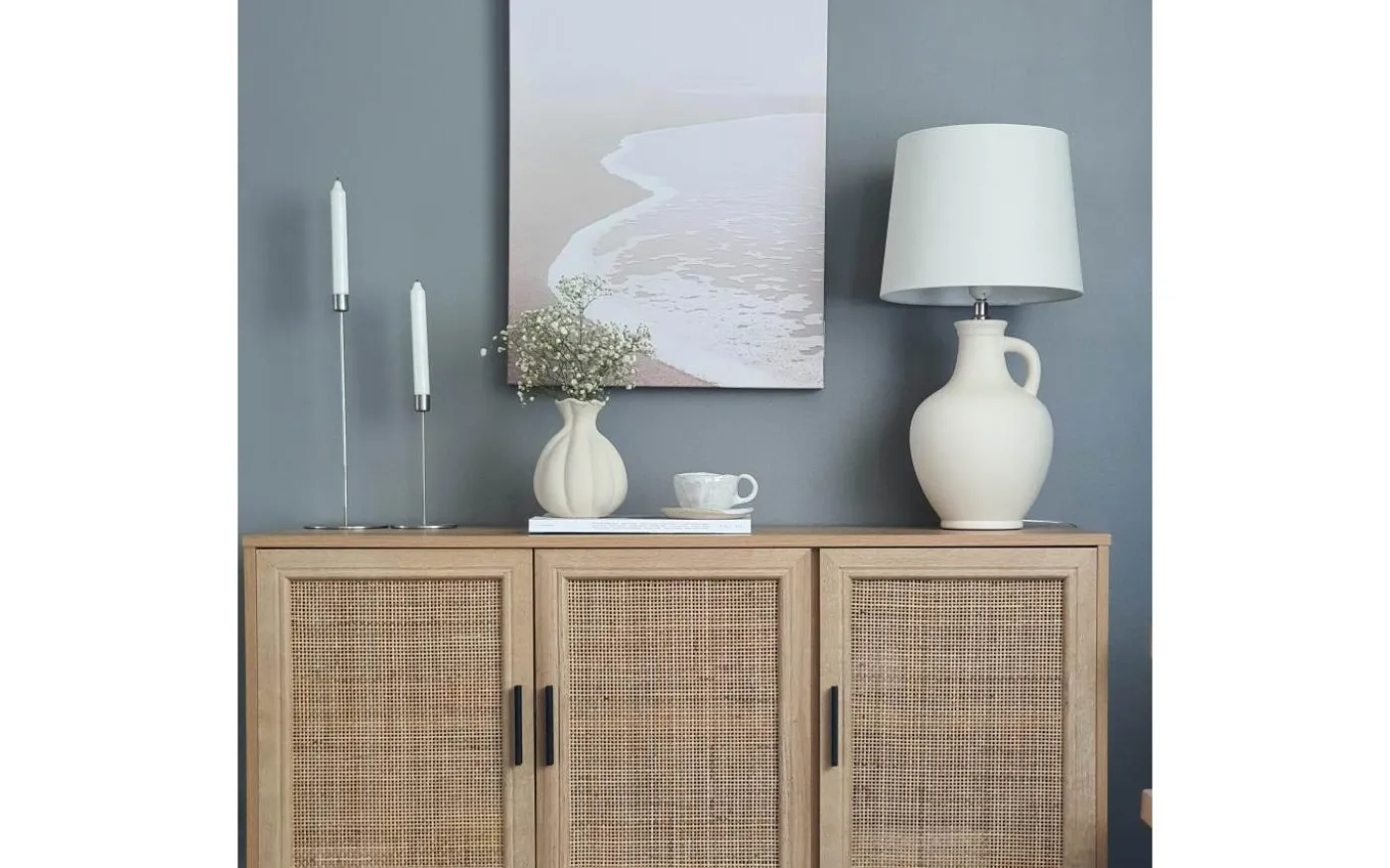 Athena Bordslampa 58cm Naturvit