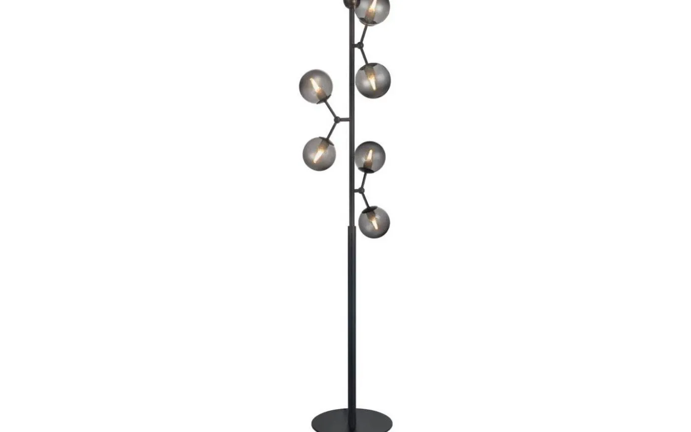 Atom Golvlampa 155cm Svart/Smoke