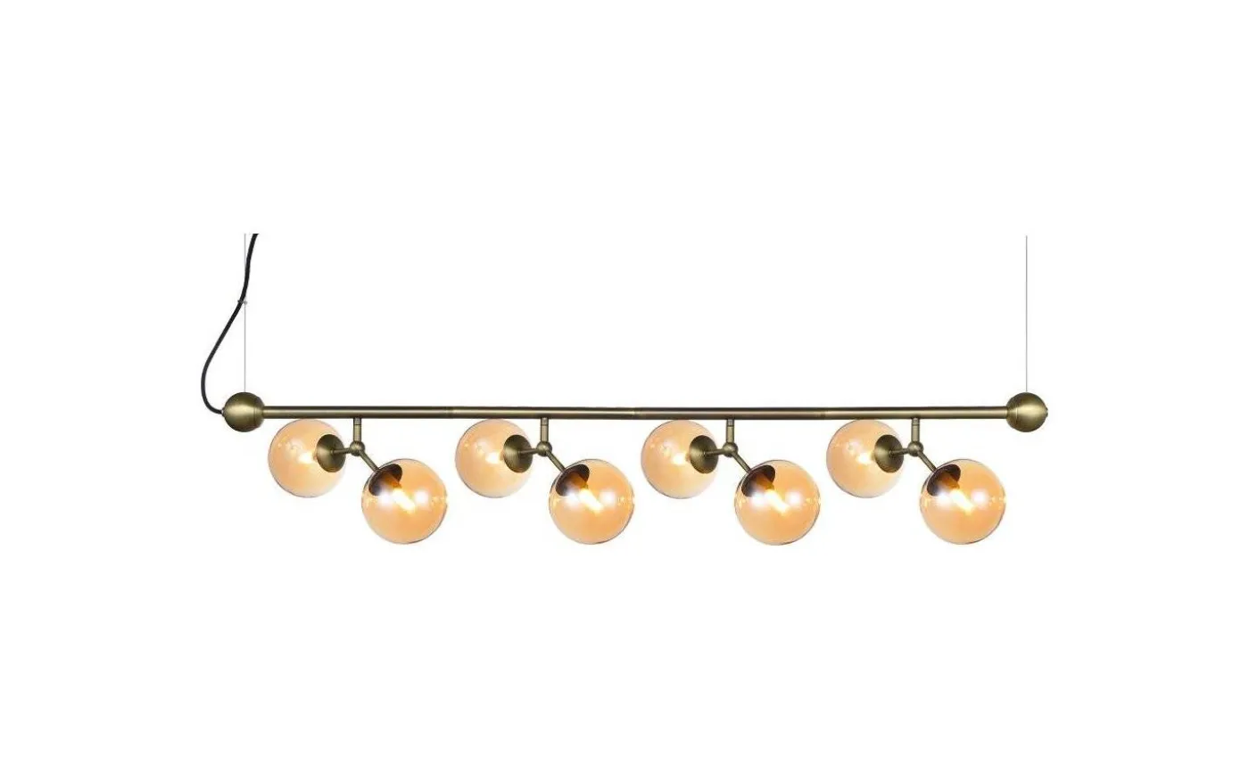 Atom Taklampa 123cm Antik Mässing/Amber