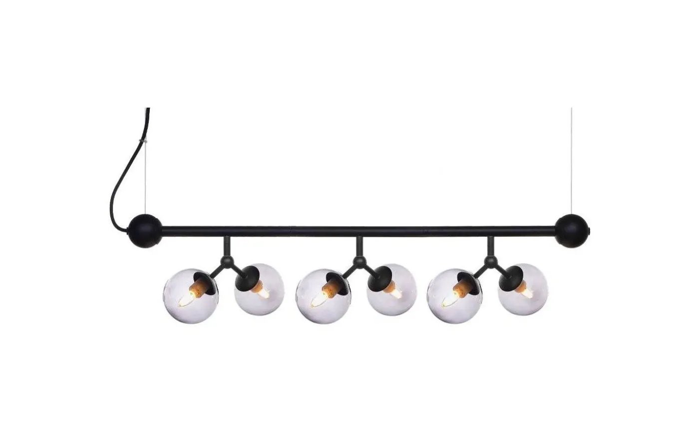 Atom Taklampa 80cm Svart/Smoke