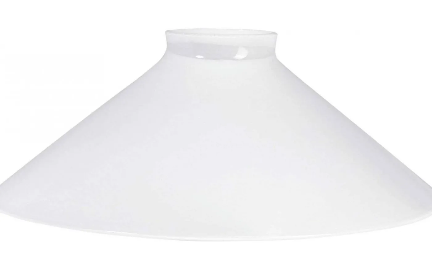 August Glasskärm Vit Till Skomakarelampa 25cm