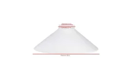 August Glasskärm Vit Till Skomakarelampa 25cm