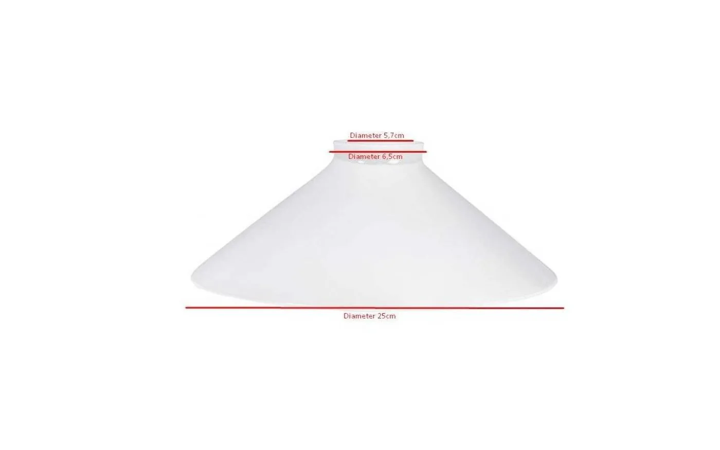 August Glasskärm Vit Till Skomakarelampa 25cm