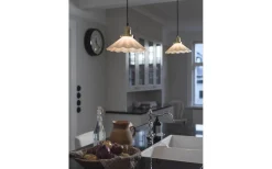 August Veckad Fönsterlampa 25cm Mässing/Opal