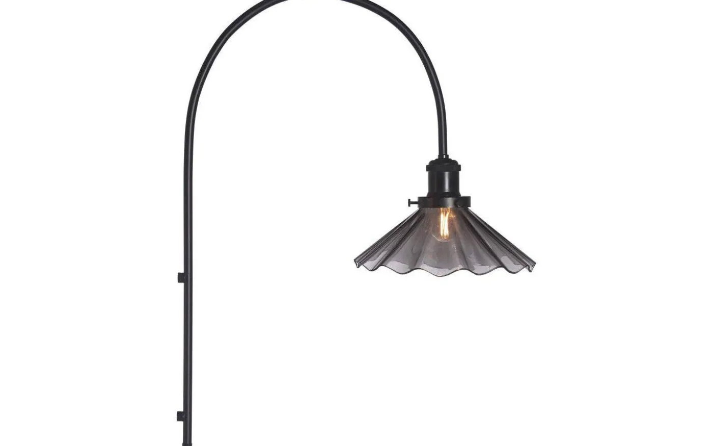 August Vägglampa Veckad 60cm Svart