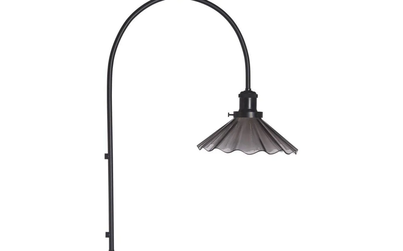 August Vägglampa Veckad 60cm Svart