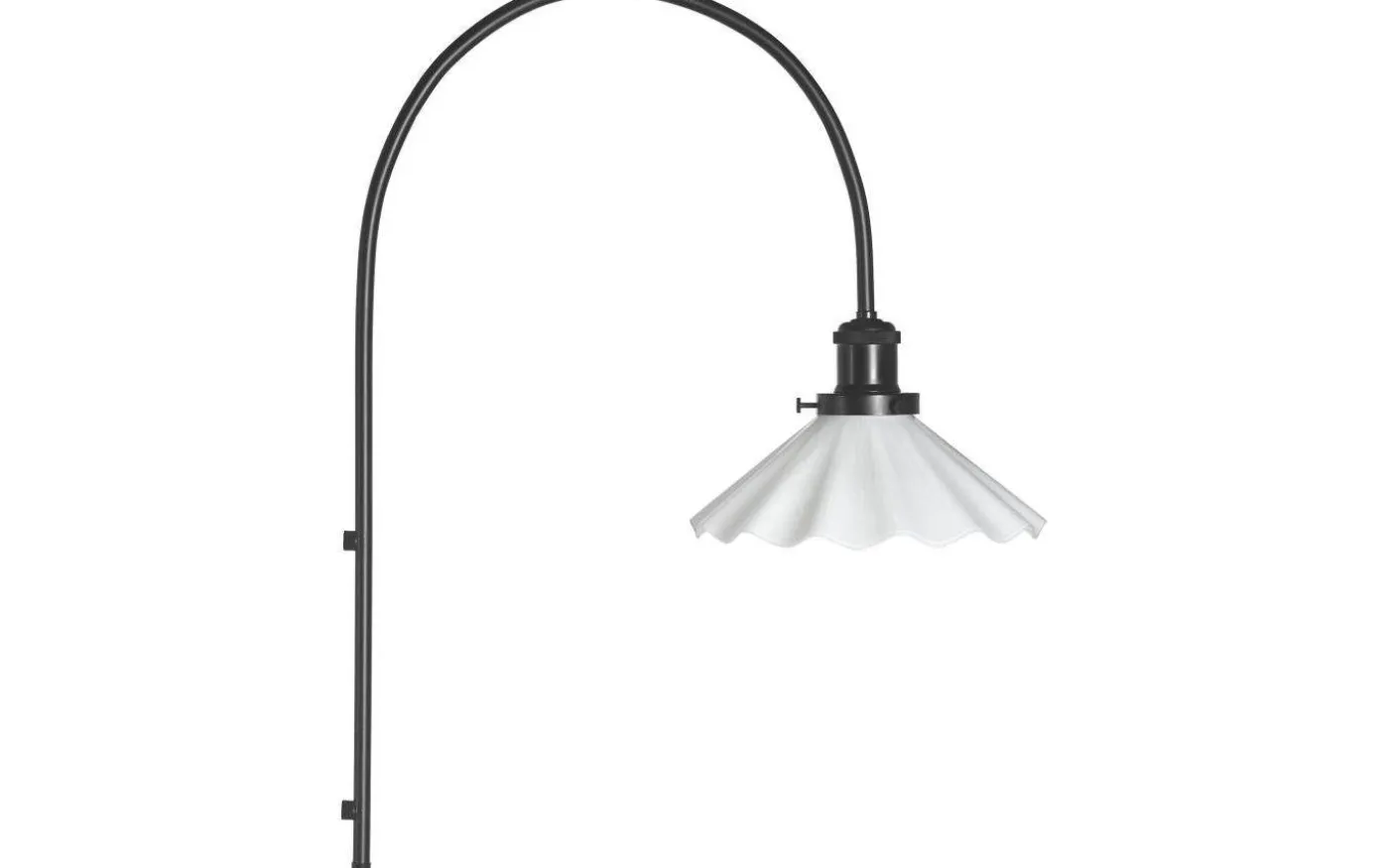 August Vägglampa Veckad 60cm Opal