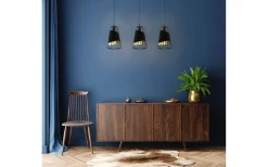 Austell Taklampa 77cm 3L Svart/Guld