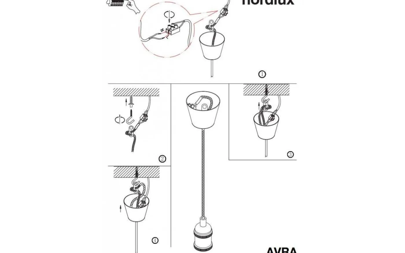 Avra Pendellampa Svart