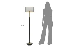 Azzurro Golvlampa 153cm Svart/Guld