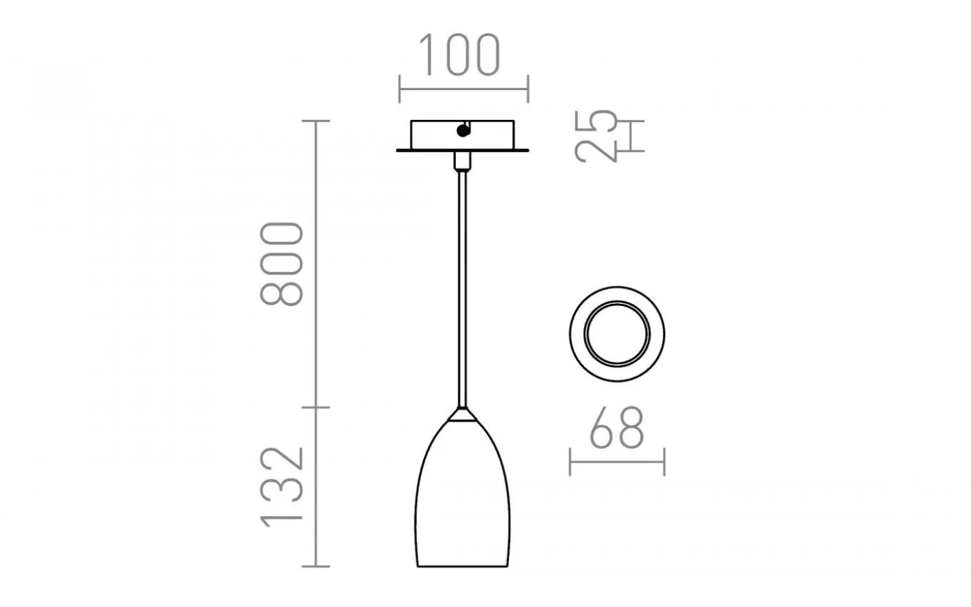 Babades Fönsterlampa Ø6,8cm Krom